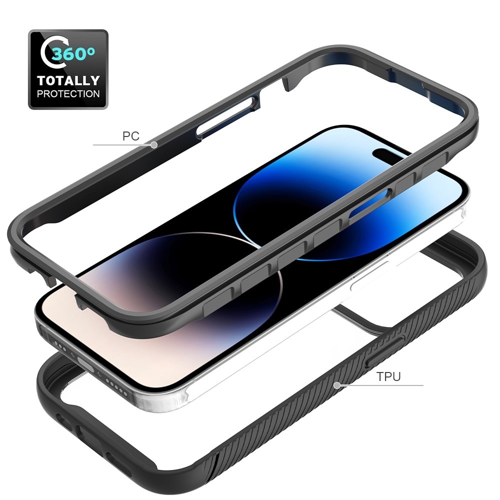 iPhone 15 Pro Full Cover Hülle Schwarz