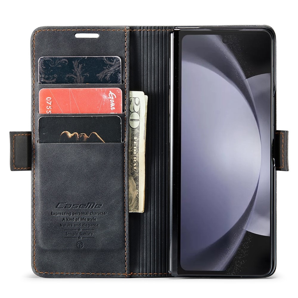 Slim Portemonnaie-Hülle Samsung Galaxy Z Fold 5 schwarz