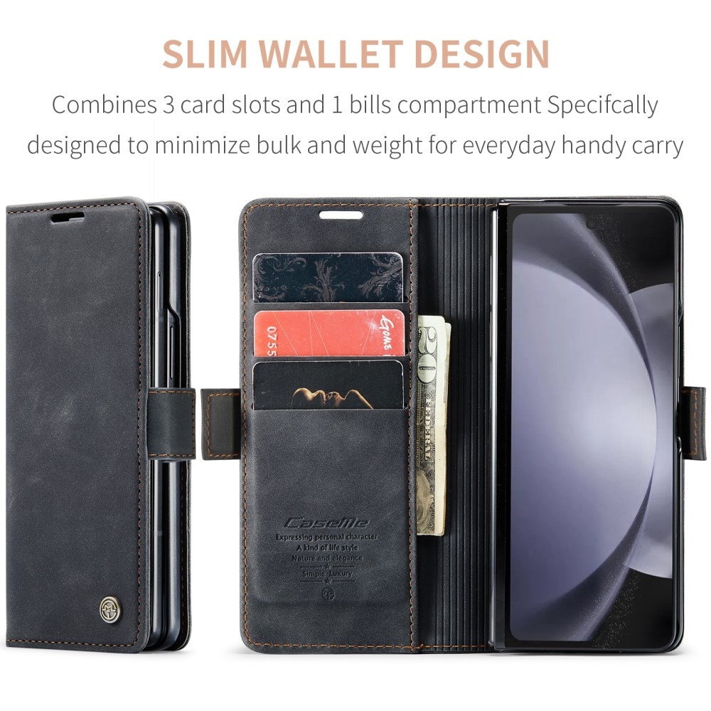 Slim Portemonnaie-Hülle Samsung Galaxy Z Fold 5 schwarz