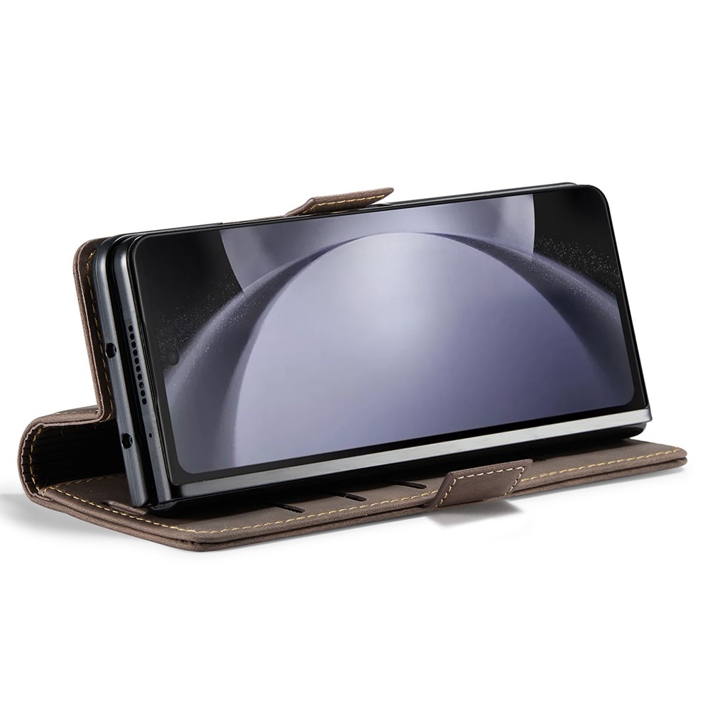 Slim Portemonnaie-Hülle Samsung Galaxy Z Fold 5 braun