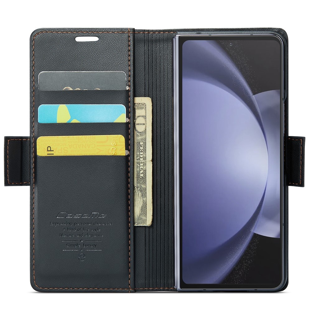 RFID-geschützte Slim Portemonnaie-Hülle Samsung Galaxy Z Fold 5 schwarz