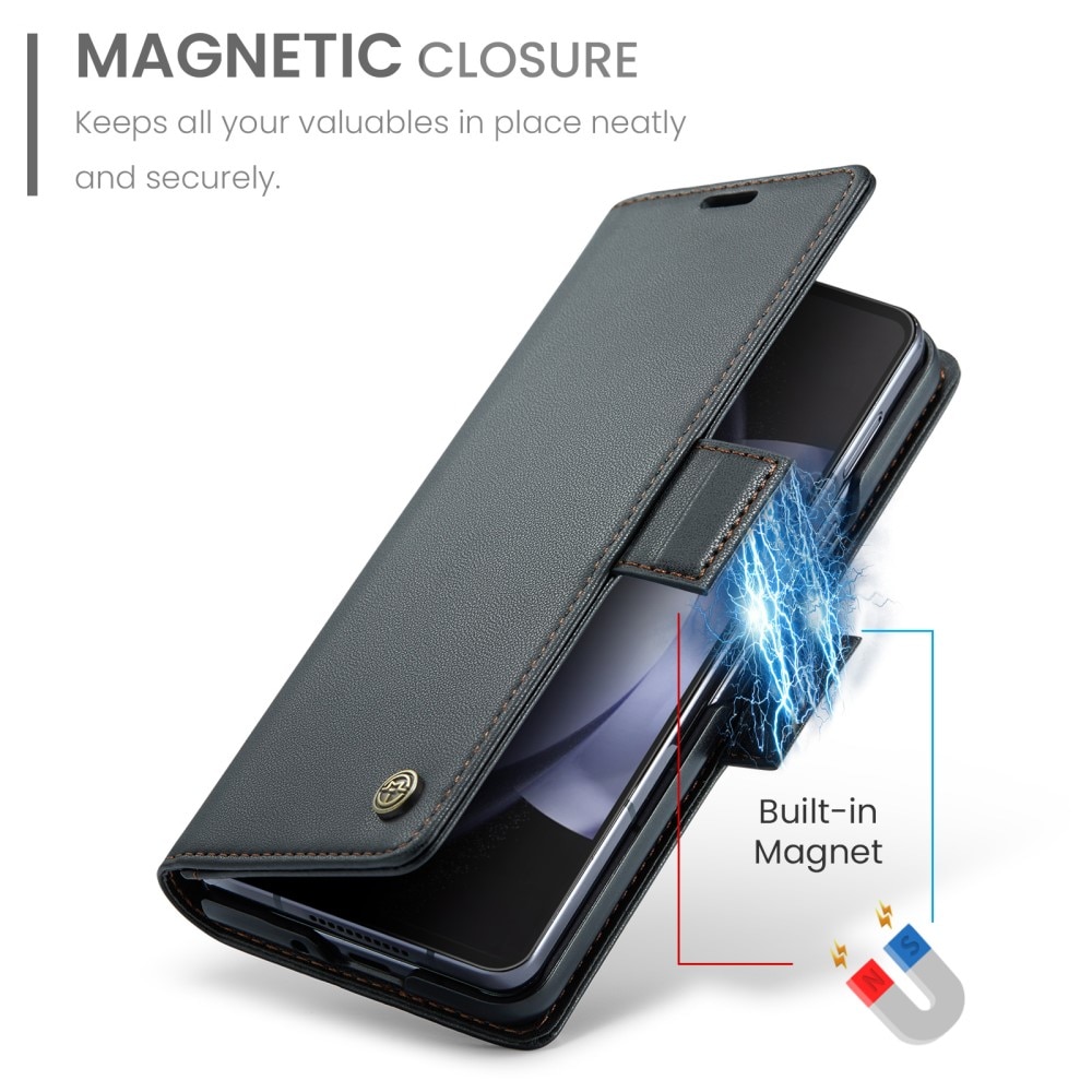 RFID-geschützte Slim Portemonnaie-Hülle Samsung Galaxy Z Fold 5 schwarz