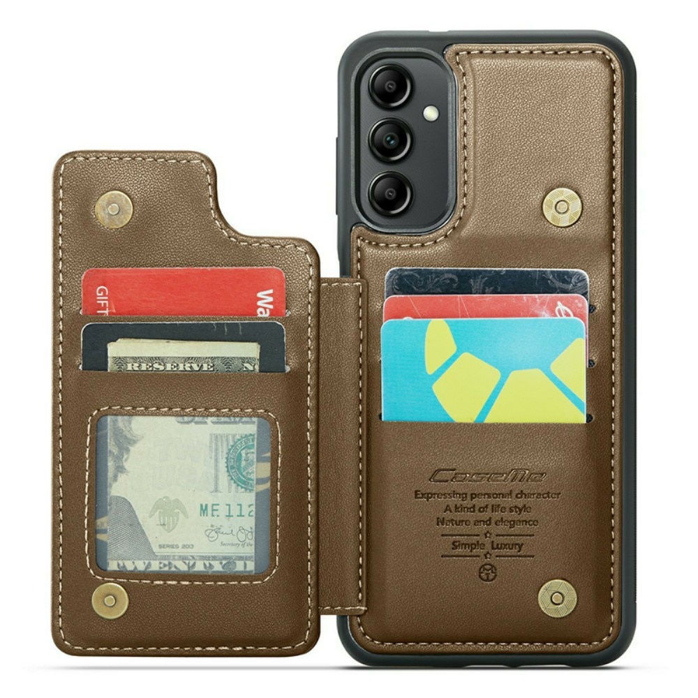 RFID-geschützte Portemonnaie-Hülle Samsung Galaxy A14 braun