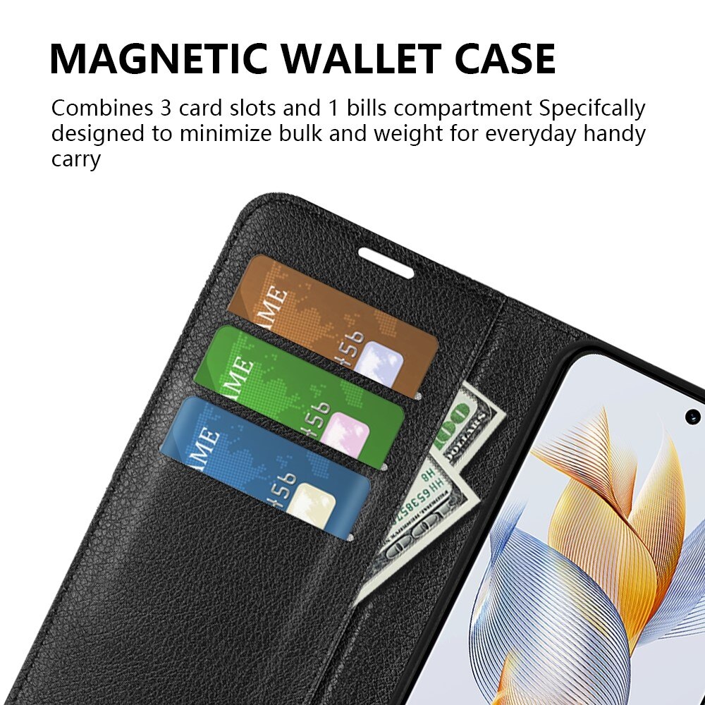  Honor 90 Pro Handytasche Schwarz