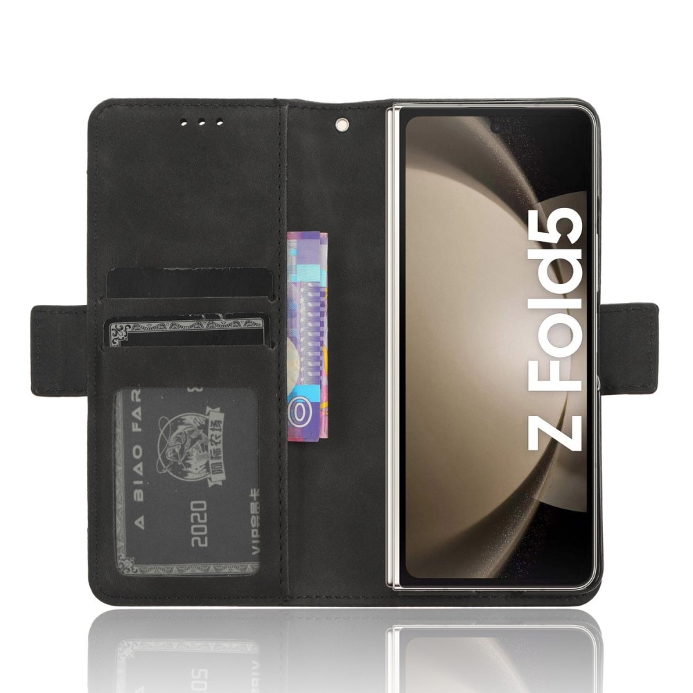 Samsung Galaxy Z Fold 5 Multi Portemonnaie-Hülle mit Stifthalter schwarz