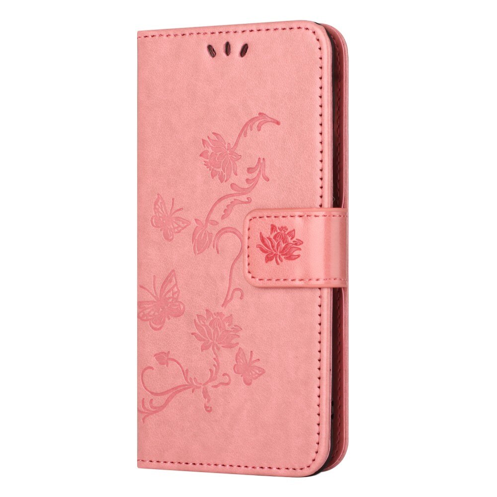  Nokia C32 Handyhülle mit Schmetterlingsmuster, Rosa