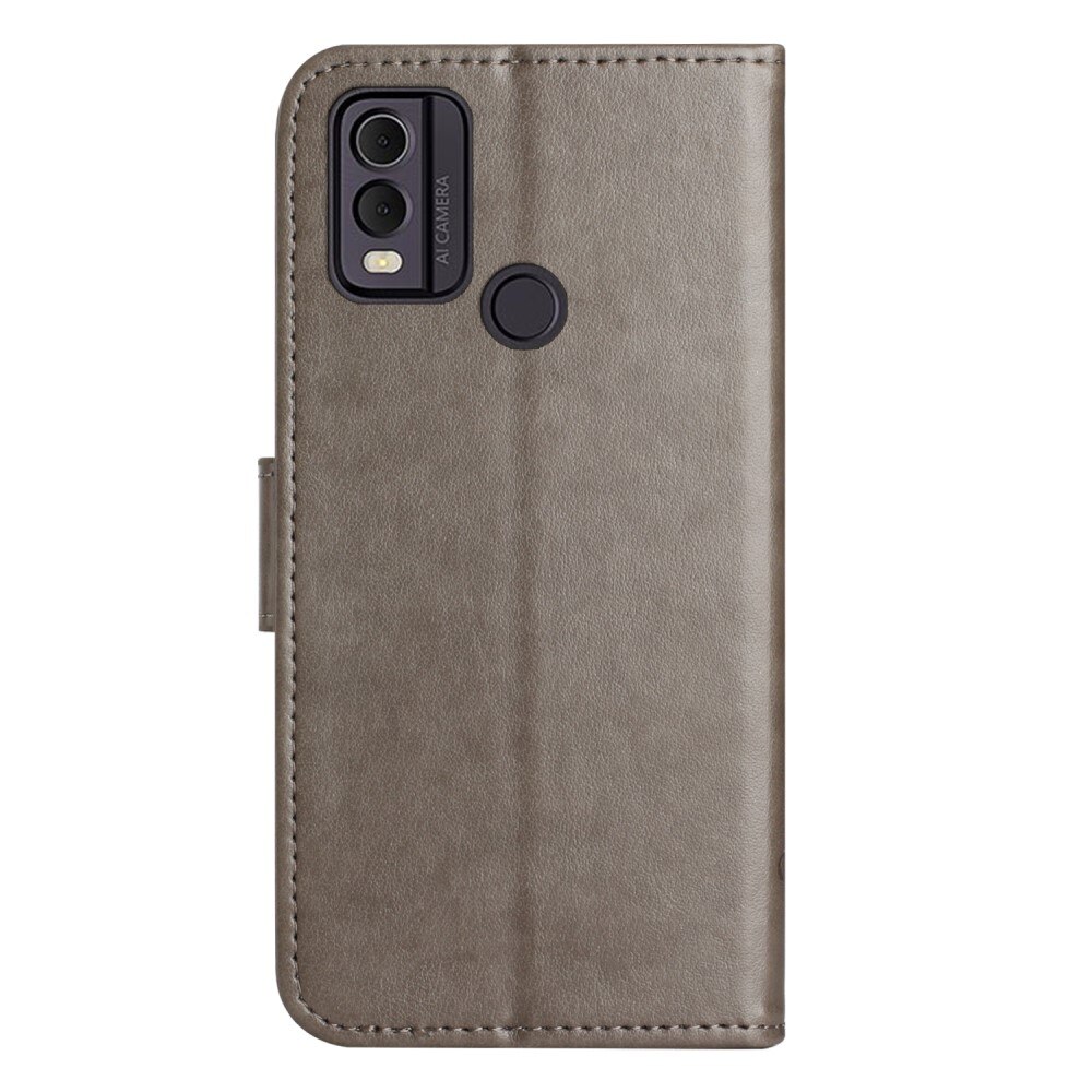  Nokia C22 Handyhülle mit Schmetterlingsmuster, Grau
