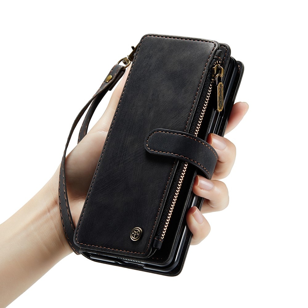 Zipper Portemonnaie-Hülle Samsung Galaxy Z Fold 5 schwarz