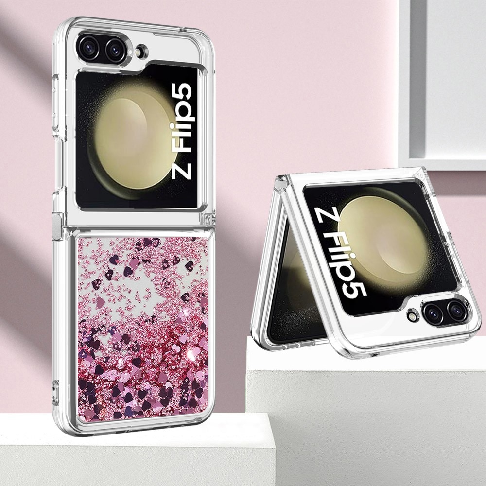 Samsung Galaxy Z Flip 5 Glitter Powder TPU Handyhülle rosa