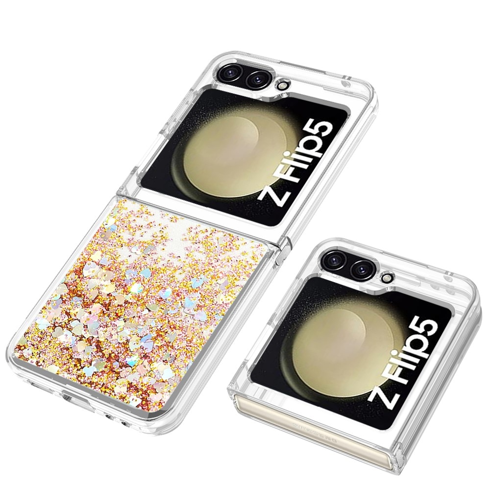 Samsung Galaxy Z Flip 5 Glitter Powder TPU Handyhülle gold