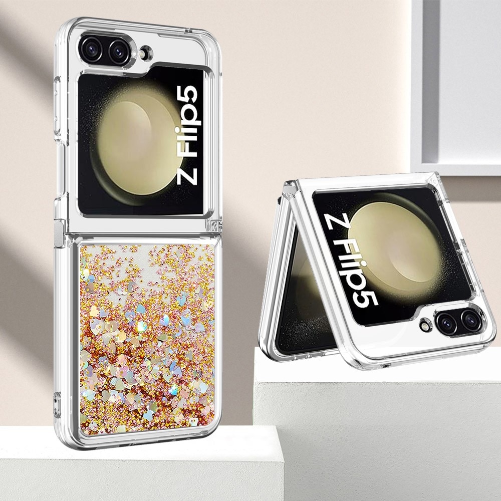 Samsung Galaxy Z Flip 5 Glitter Powder TPU Handyhülle gold