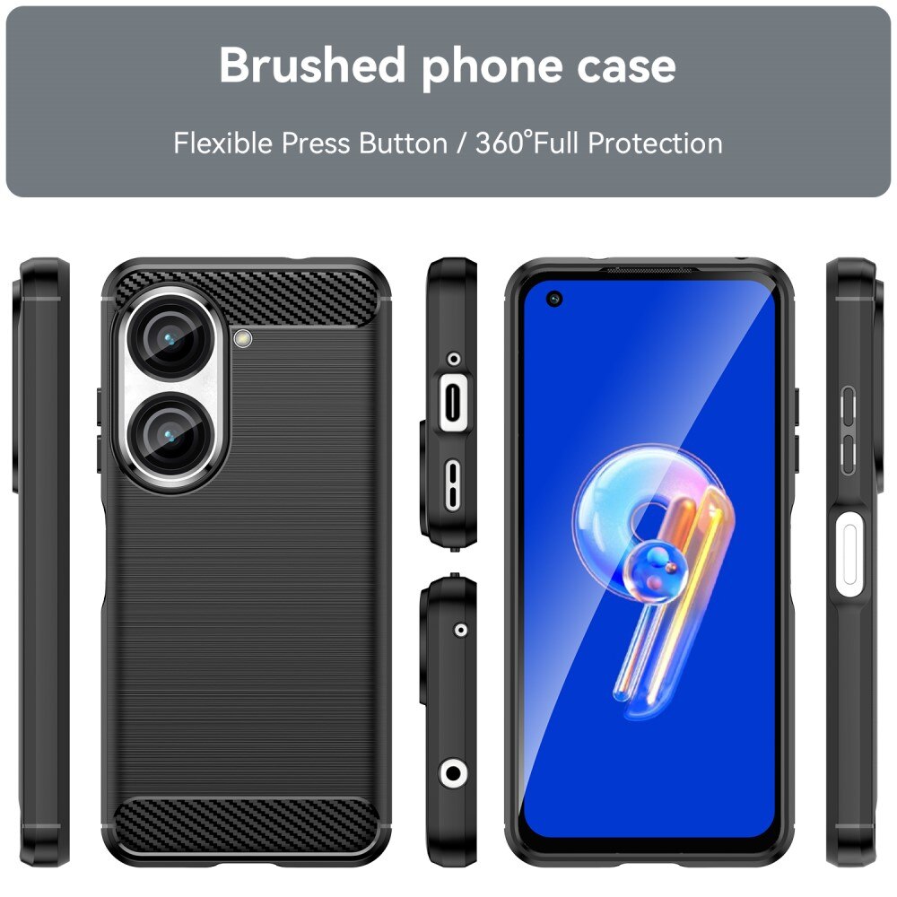 Asus Zenfone 10 Hülle TPU Brushed Black