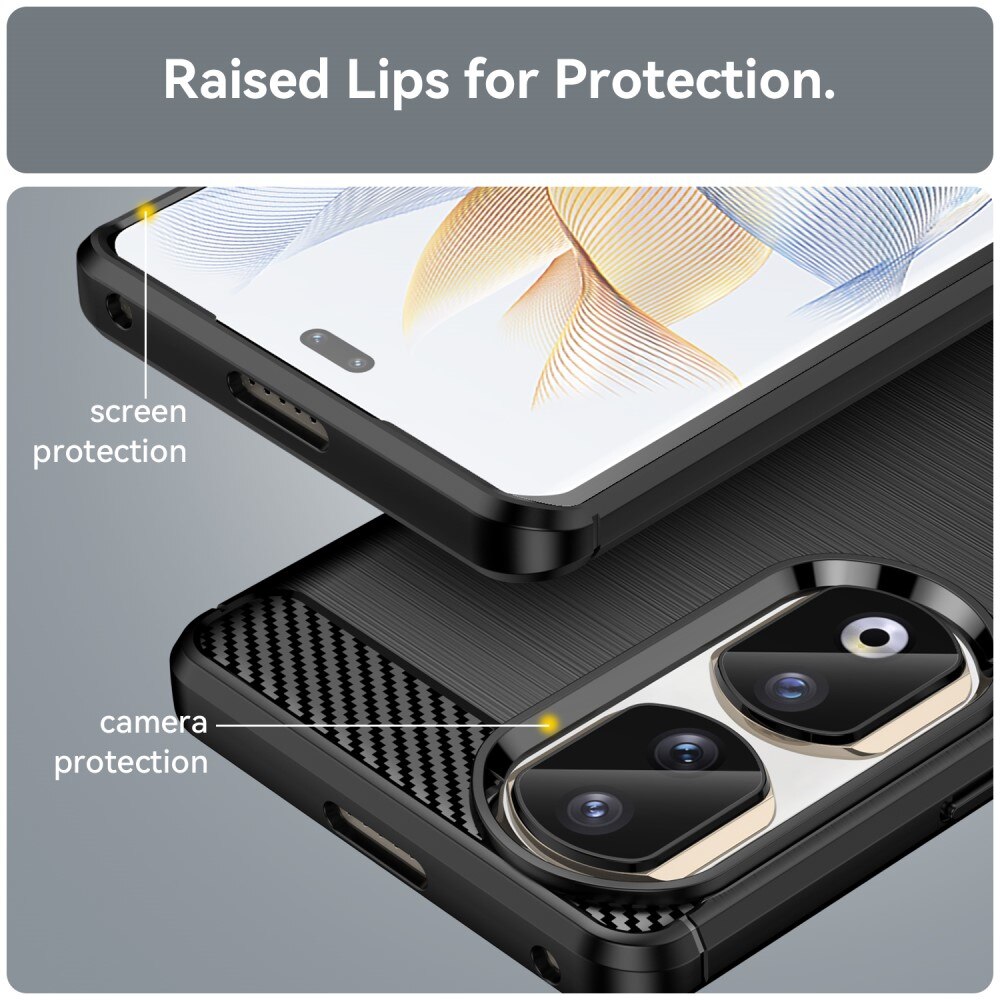  Honor 90 Pro Hülle TPU Brushed Schwarz