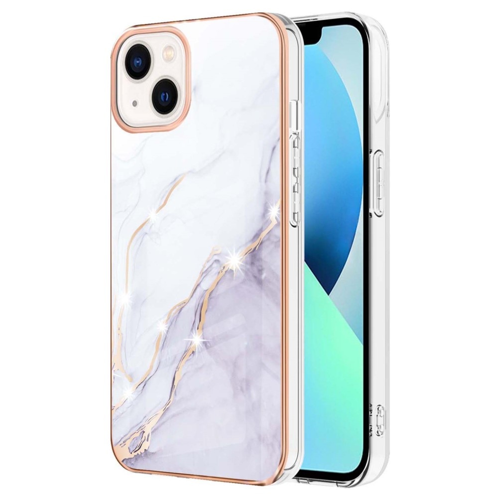 iPhone 15 Plus TPU-hülle weisser Marmor