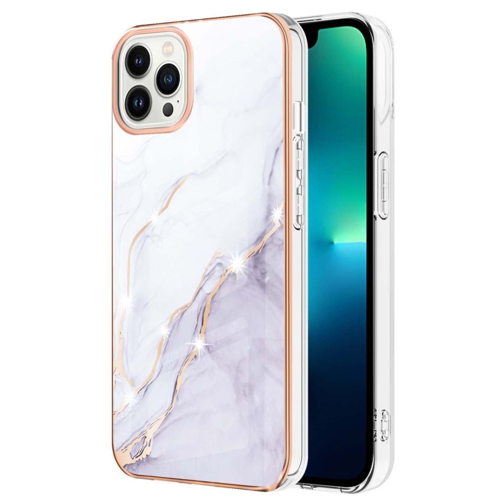 iPhone 15 Pro Max TPU-hülle weisser Marmor
