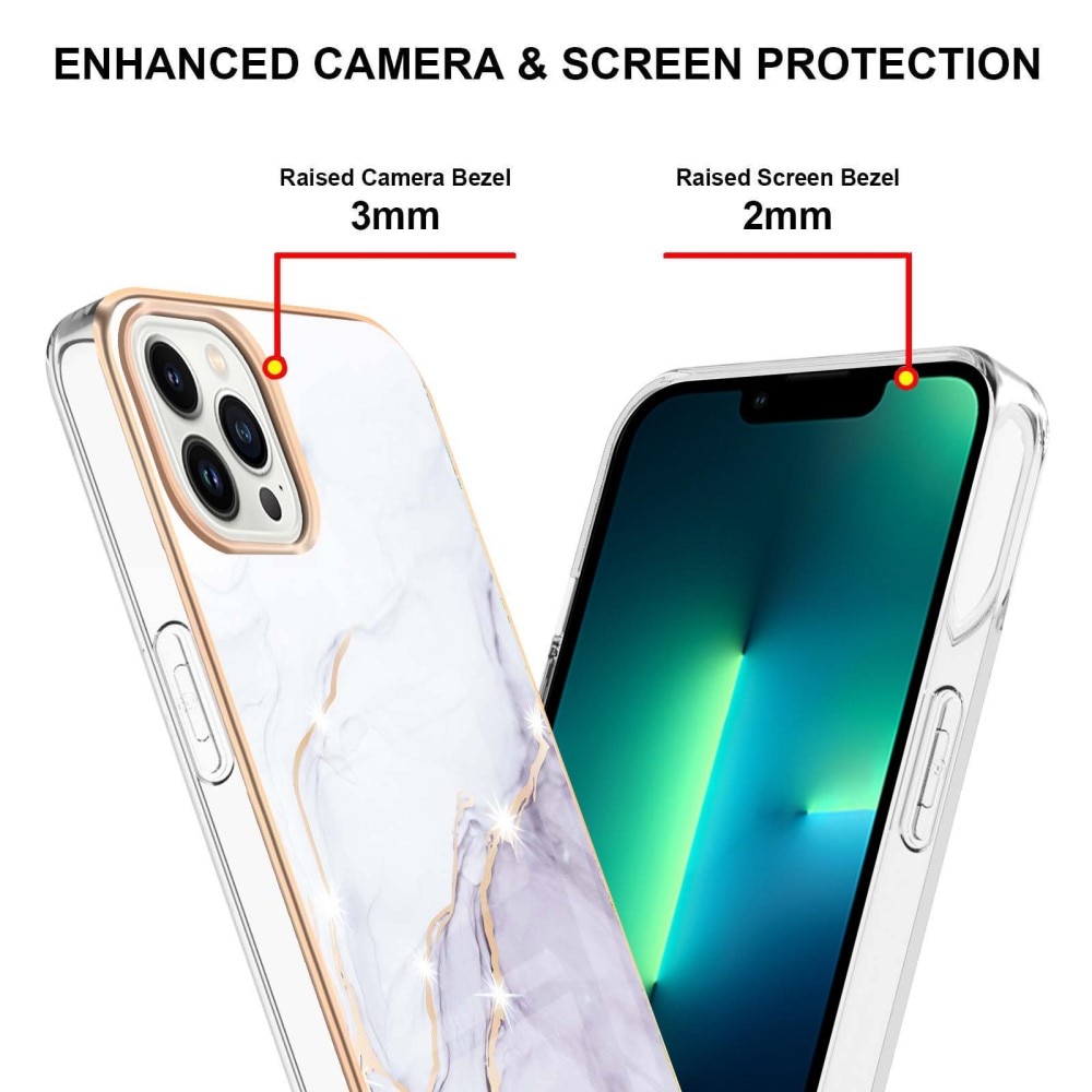 iPhone 15 Pro Max TPU-hülle weisser Marmor