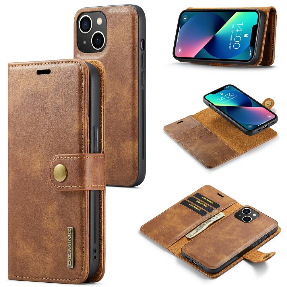 Handytasche Magnetische iPhone 15 Cognac