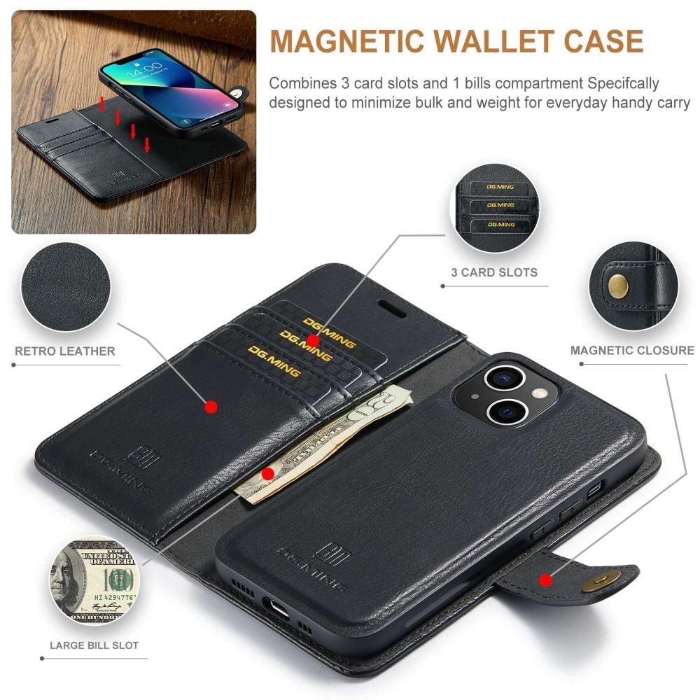 Handytasche Magnetische iPhone 15 Plus Black