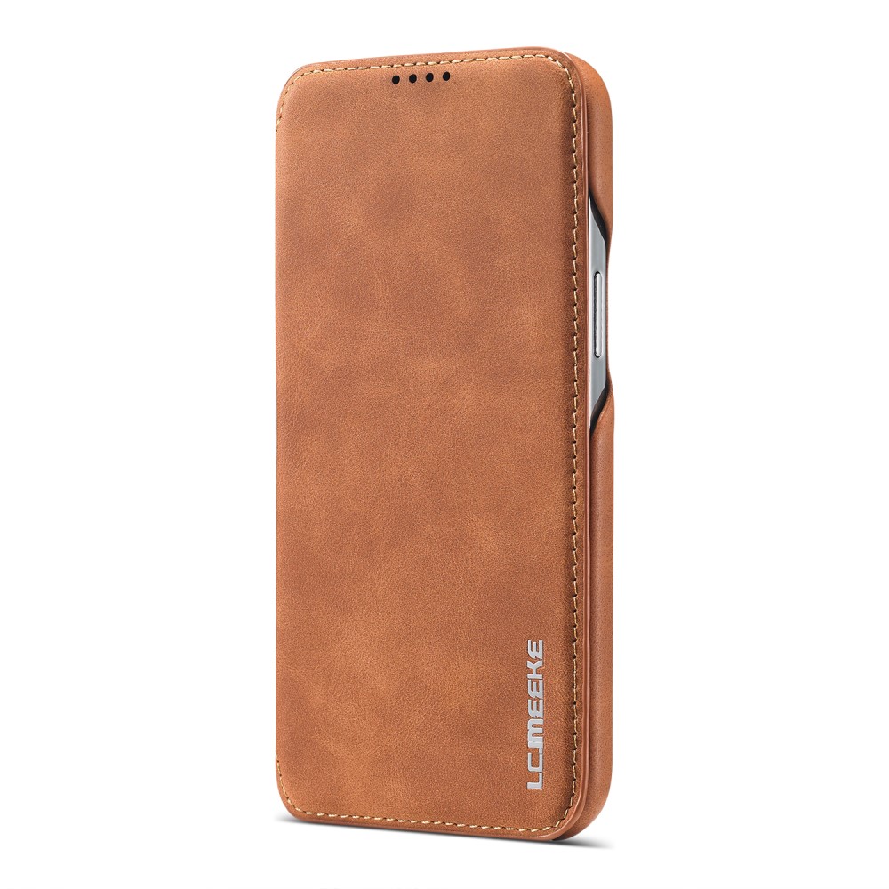 Slim Portemonnaie-Hülle iPhone 15 cognac