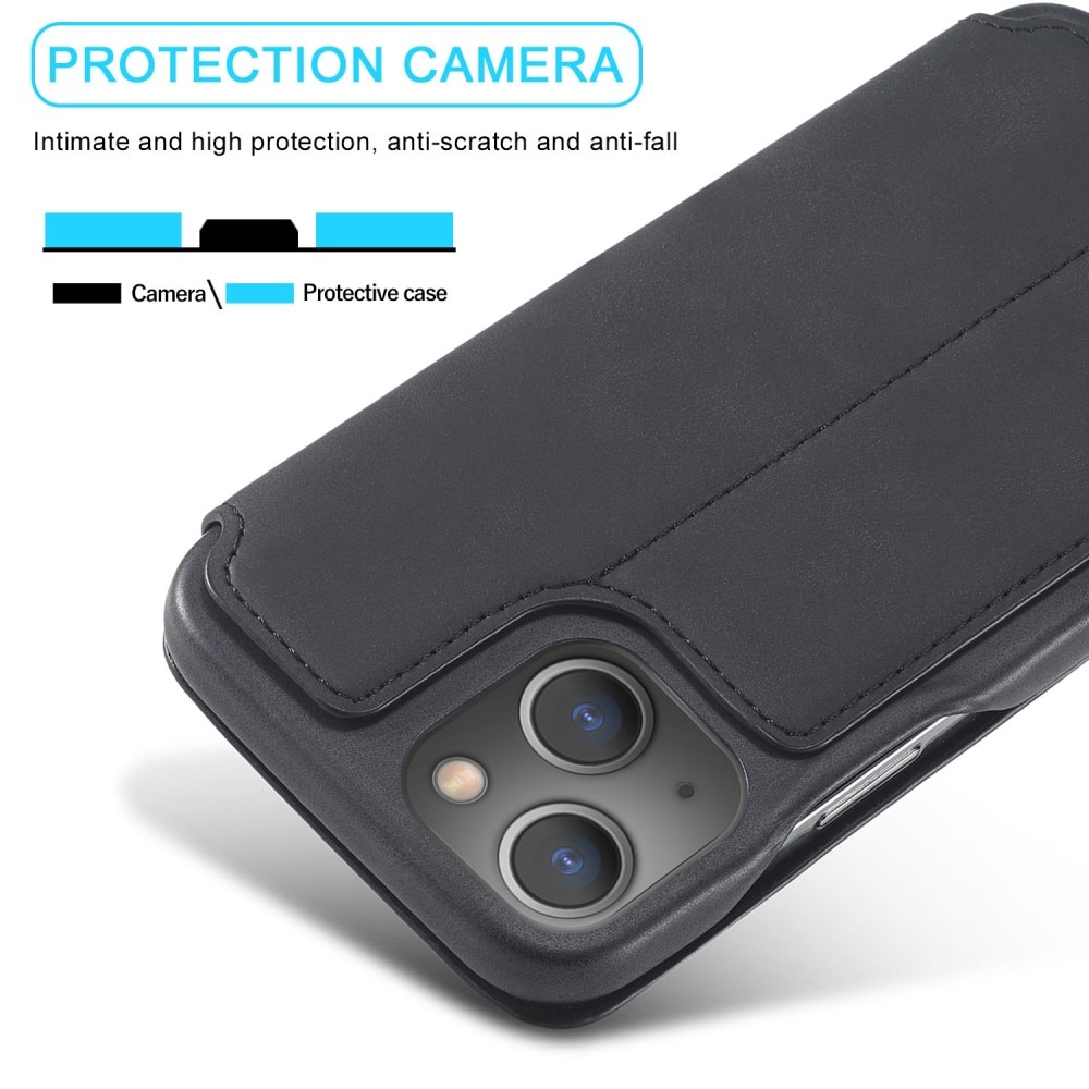 Slim Portemonnaie-Hülle iPhone 15 Plus schwarz