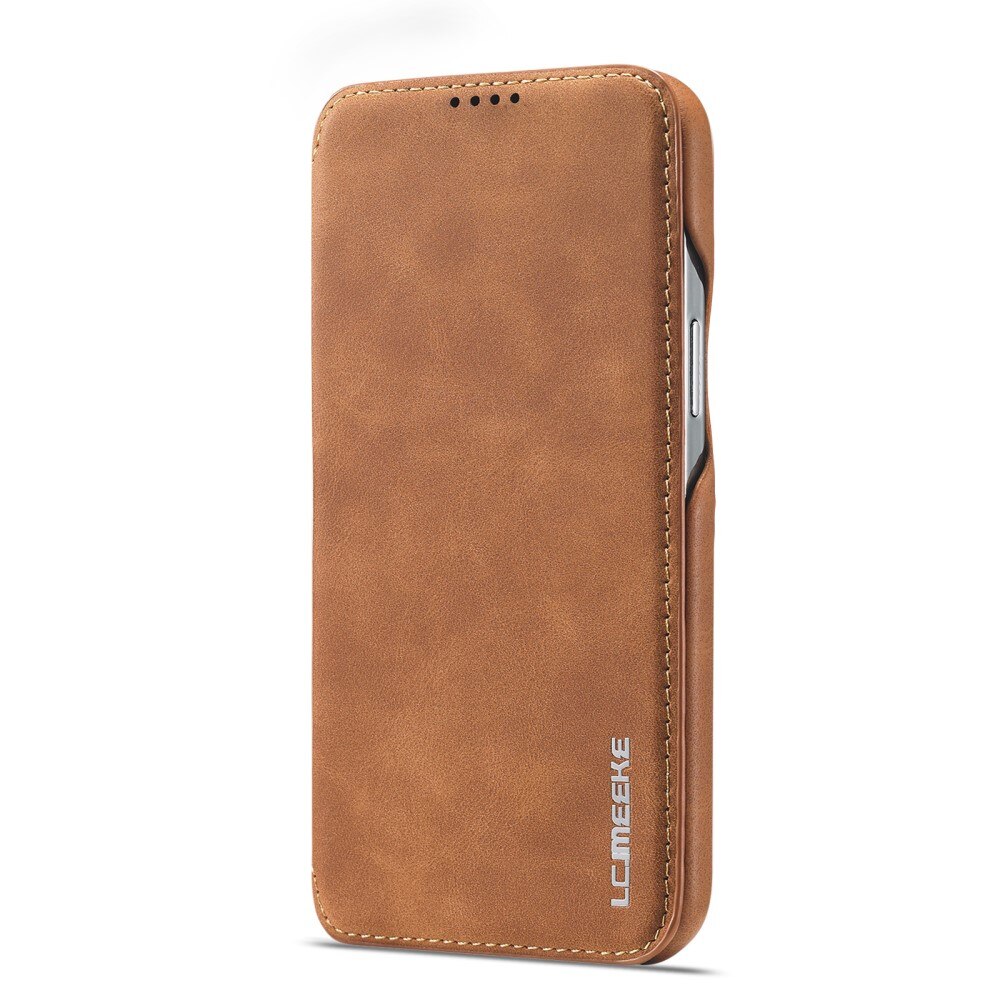 Slim Portemonnaie-Hülle iPhone 15 Pro Max cognac