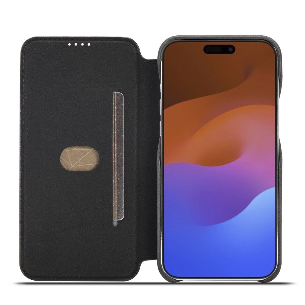 Slim Portemonnaie-Hülle iPhone 15 Pro schwarz