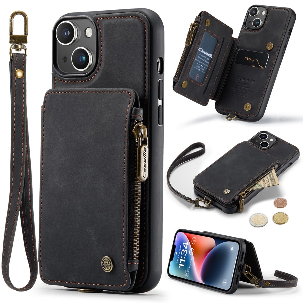 RFID-geschützte Multi-slot Hülle iPhone 15 schwarz