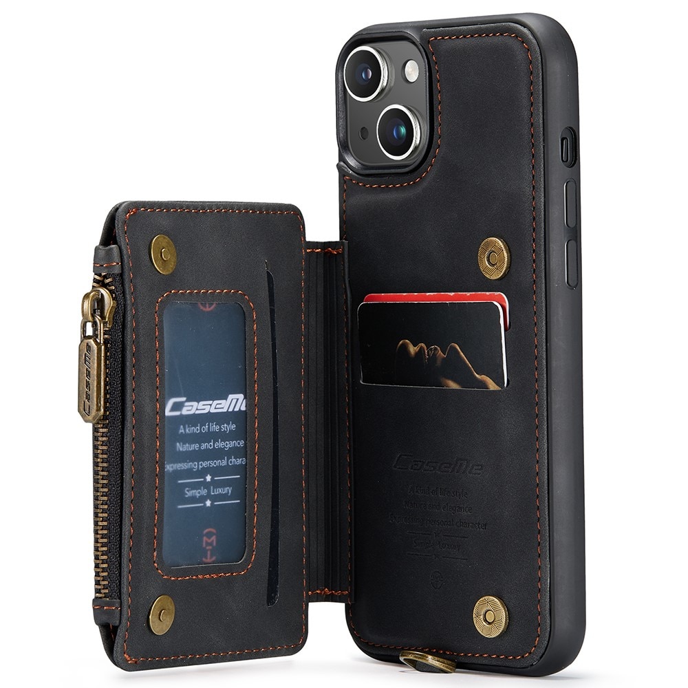 RFID-geschützte Multi-slot Hülle iPhone 15 schwarz