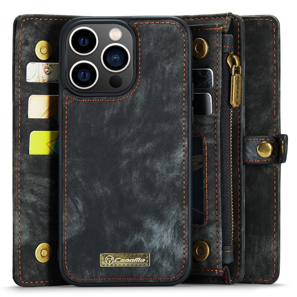 Multi-slot Portemonnaie-Hülle iPhone 15 Pro Max Grau