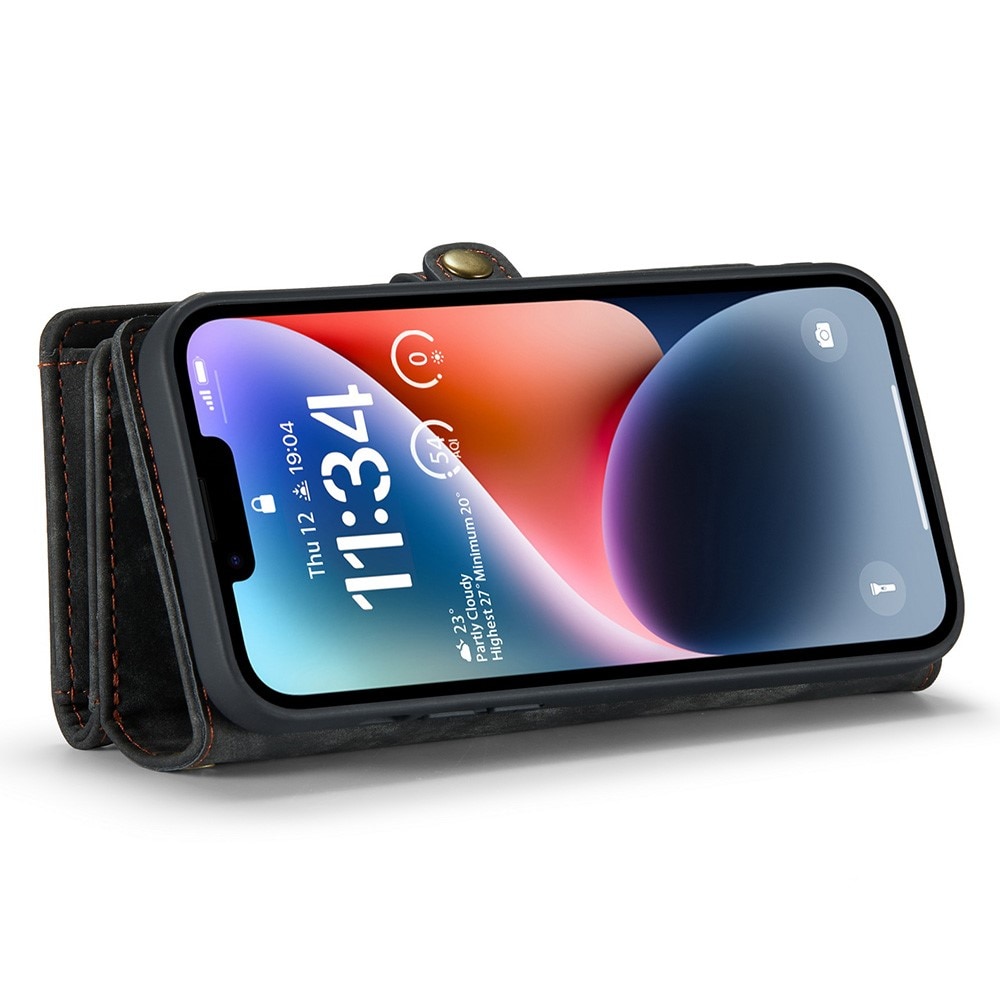 Multi-slot Portemonnaie-Hülle iPhone 15 Pro Max Grau
