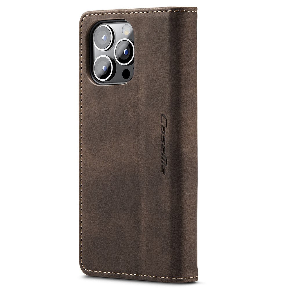 Slim Portemonnaie-Hülle iPhone 15 Pro Braun