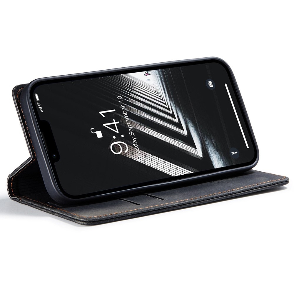 Slim Portemonnaie-Hülle iPhone 15 Pro Max schwarz