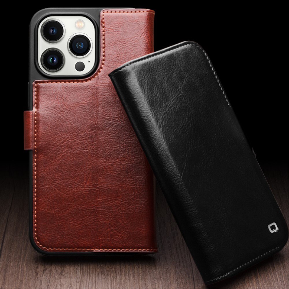 Leather Wallet Case iPhone 15 Pro Max Cognac