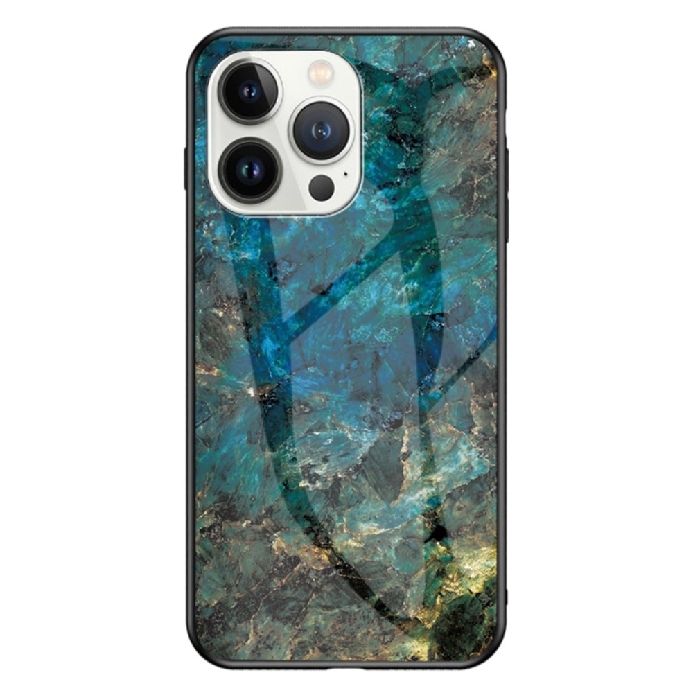 iPhone 15 Pro Max Hülle aus gehärtetem Glas emerald