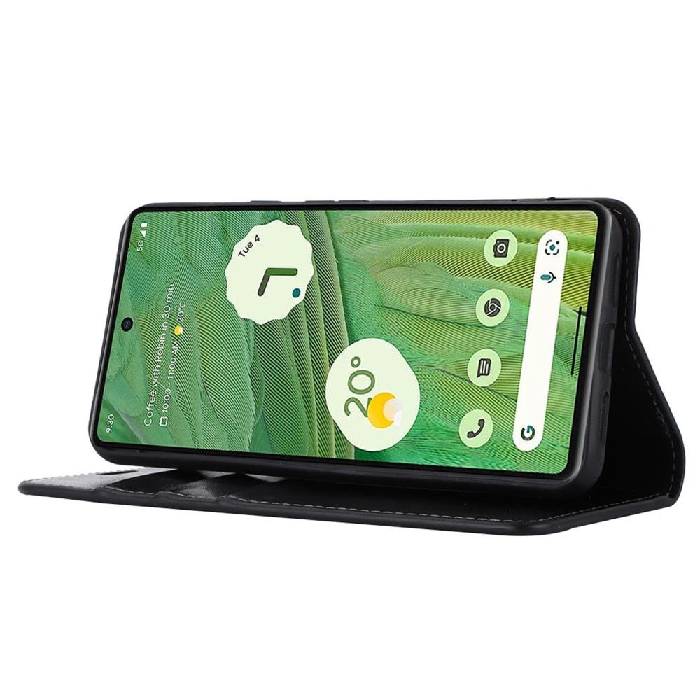 Google Pixel 8 Pro Handytasche aus Echtem Leder Schwarz