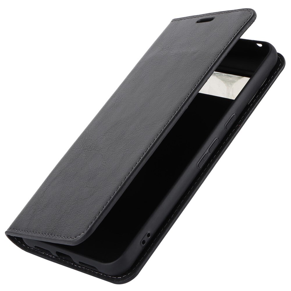 Google Pixel 8 Pro Handytasche aus Echtem Leder Schwarz