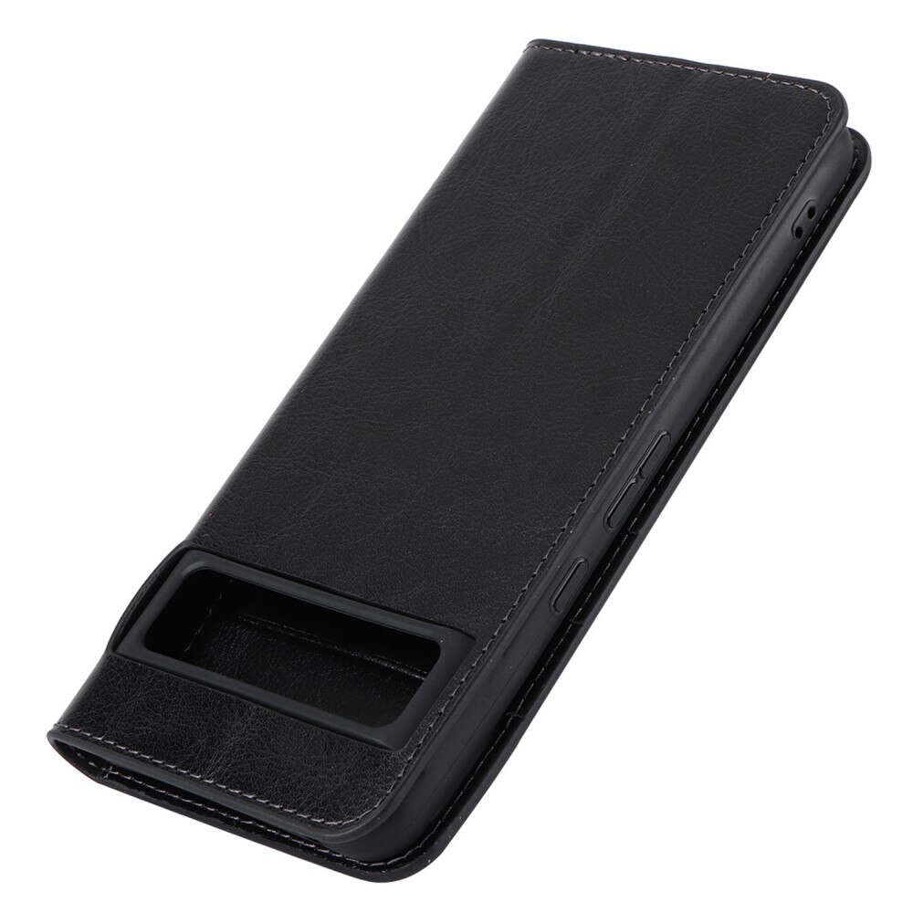 Google Pixel 8 Pro Handytasche aus Echtem Leder Schwarz