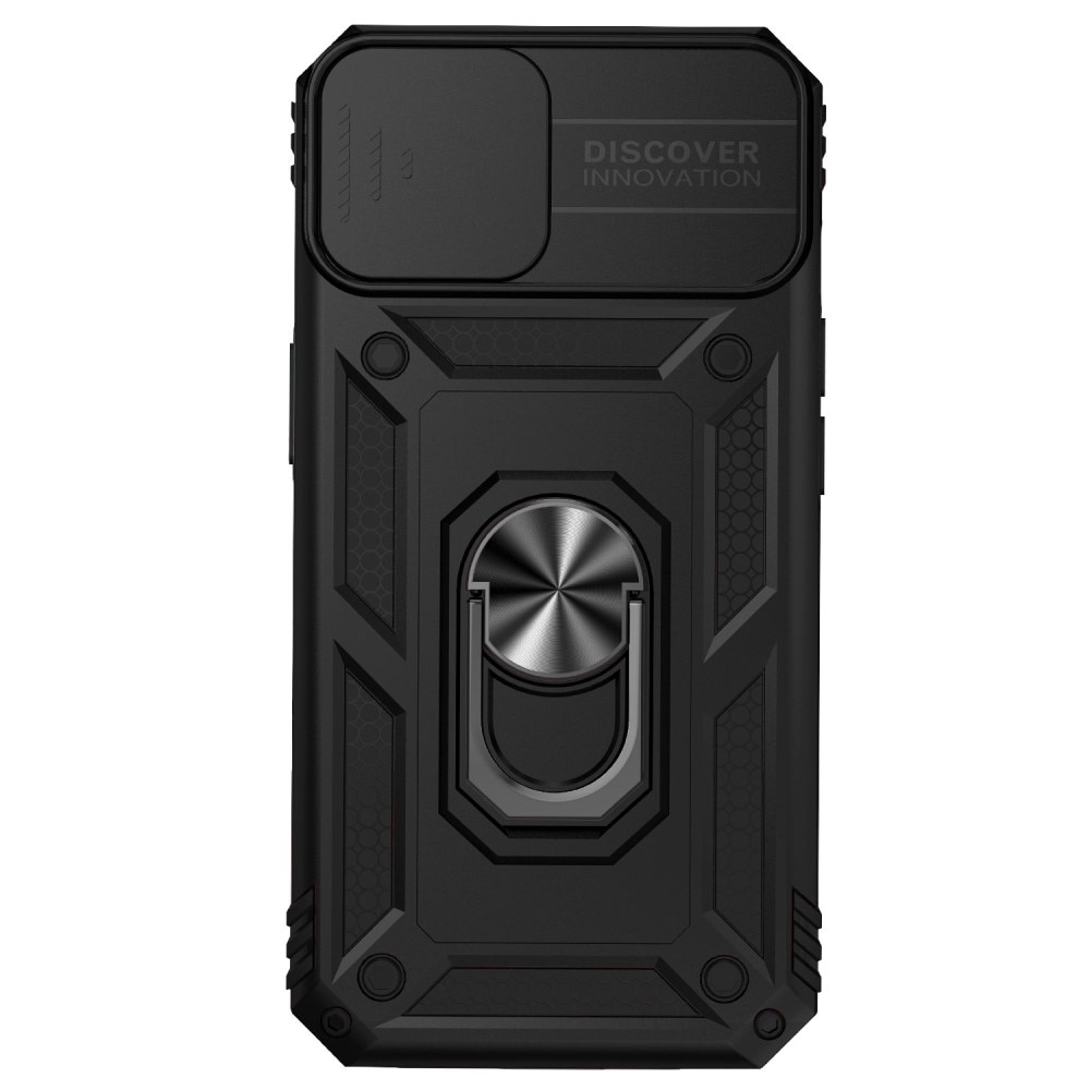 iPhone 15 Plus Hybrid-Hülle Ring + Kameraschutz Schwarz