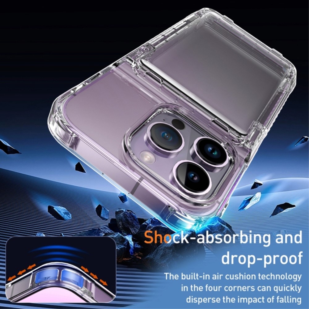 Hybrid-Hülle mit Kartenhalter und Kickstand iPhone 15 Pro Max transparent