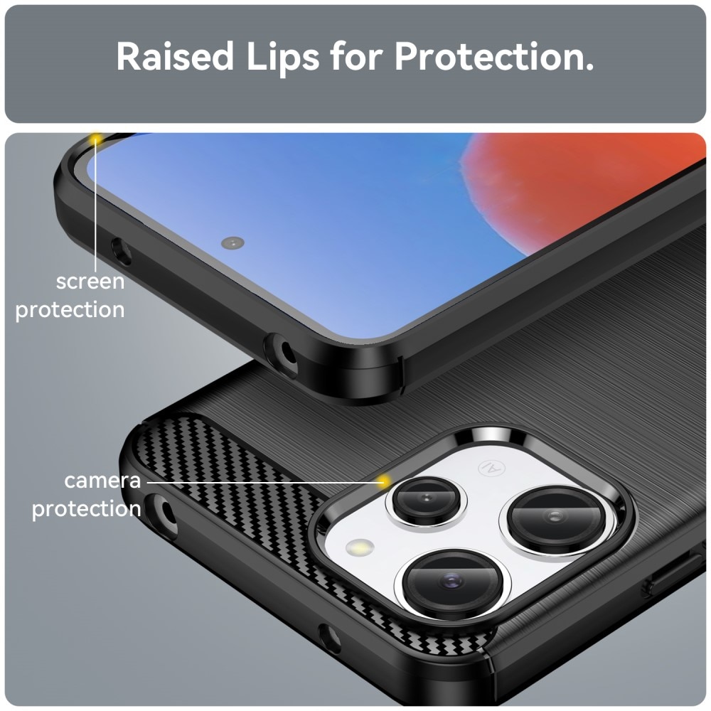 Xiaomi Redmi 12 Hülle TPU Brushed Schwarz