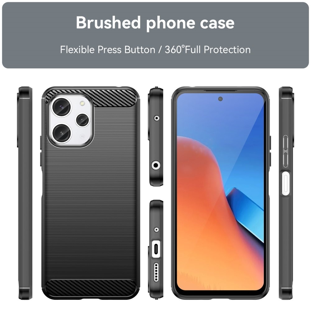 Xiaomi Redmi 12 Hülle TPU Brushed Schwarz