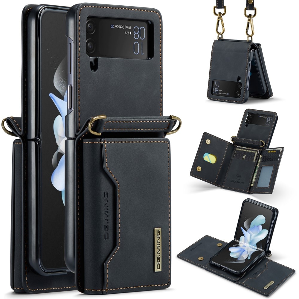 Magnetic Card Slot Case Samsung Galaxy Z Flip 4 Black