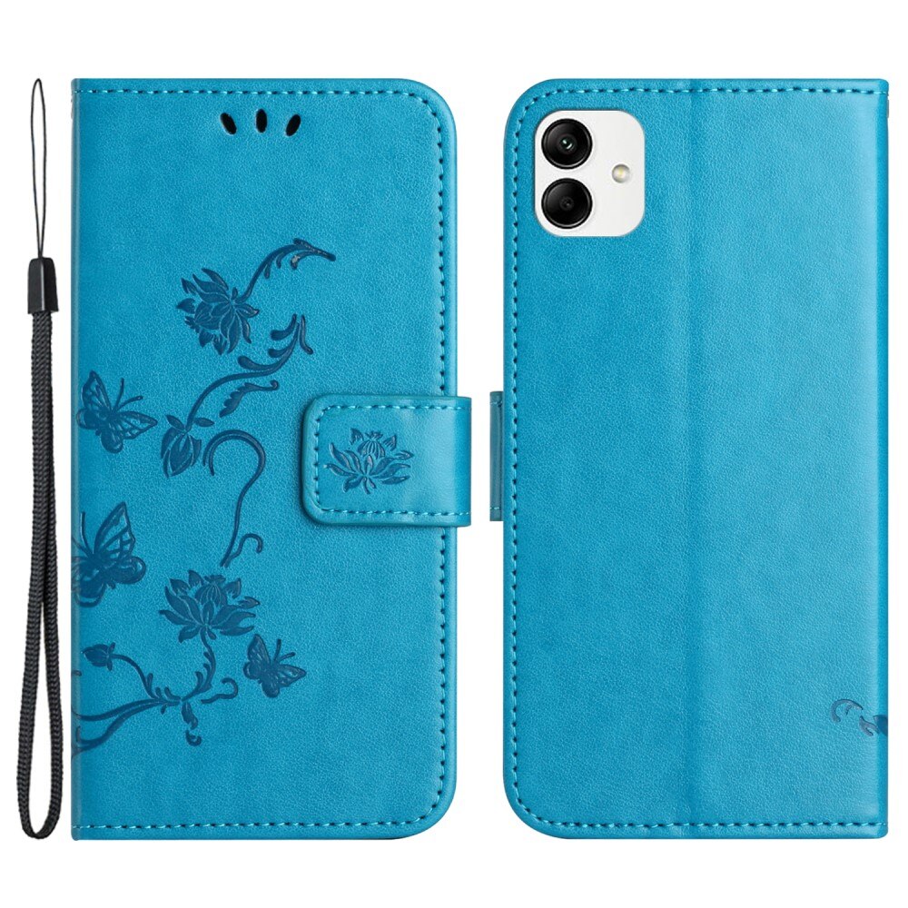 Motorola Moto G14 Handyhülle mit Schmetterlingsmuster, Blau