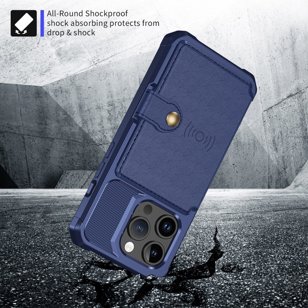 iPhone 15 Pro Max Tough Multi-slot Case blau