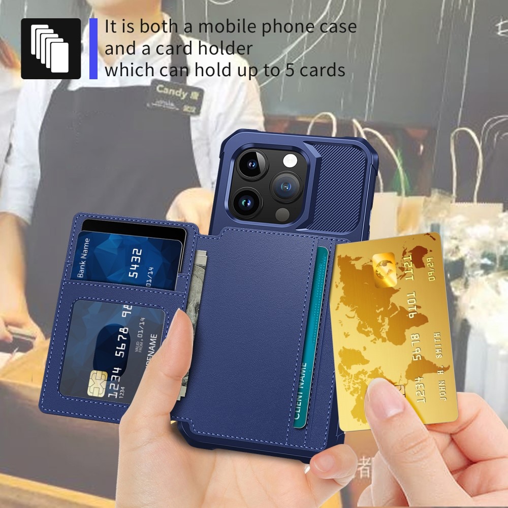 iPhone 15 Pro Max Tough Multi-slot Case blau