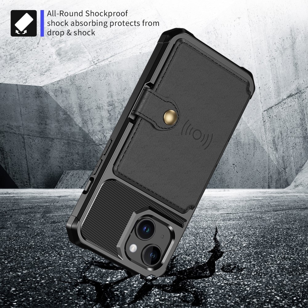 iPhone 15 Tough Multi-slot Case schwarz