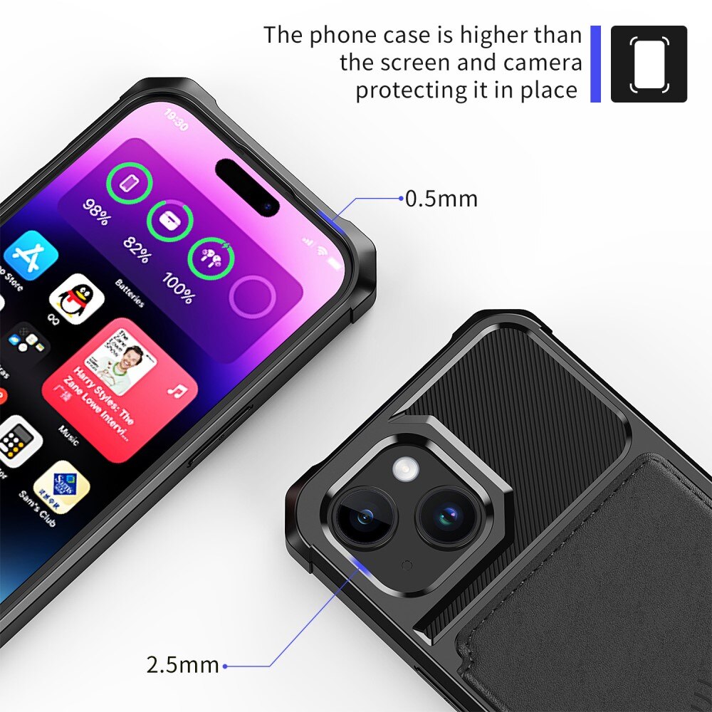 iPhone 15 Tough Multi-slot Case schwarz