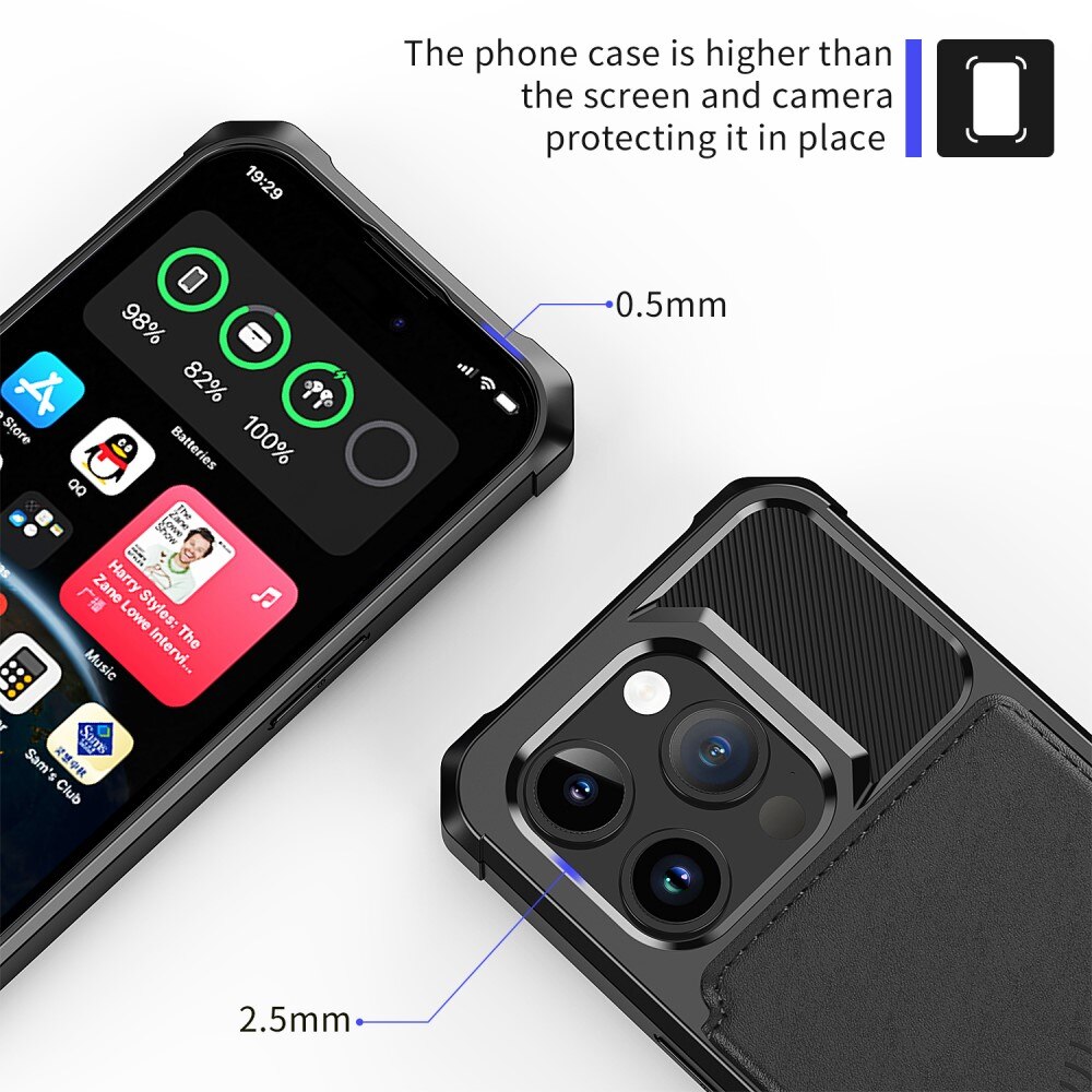 iPhone 15 Pro Tough Multi-slot Case schwarz