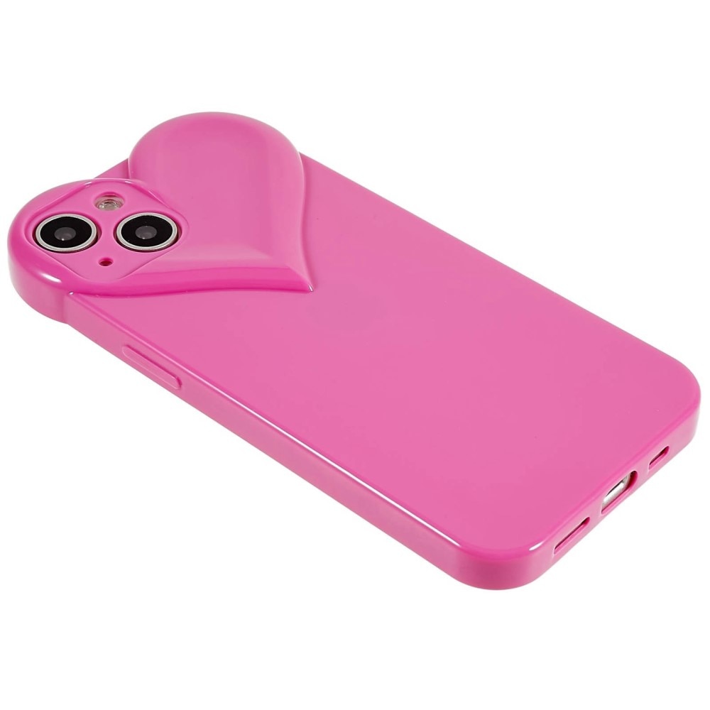 iPhone 15 TPU-hülle Herz rosa