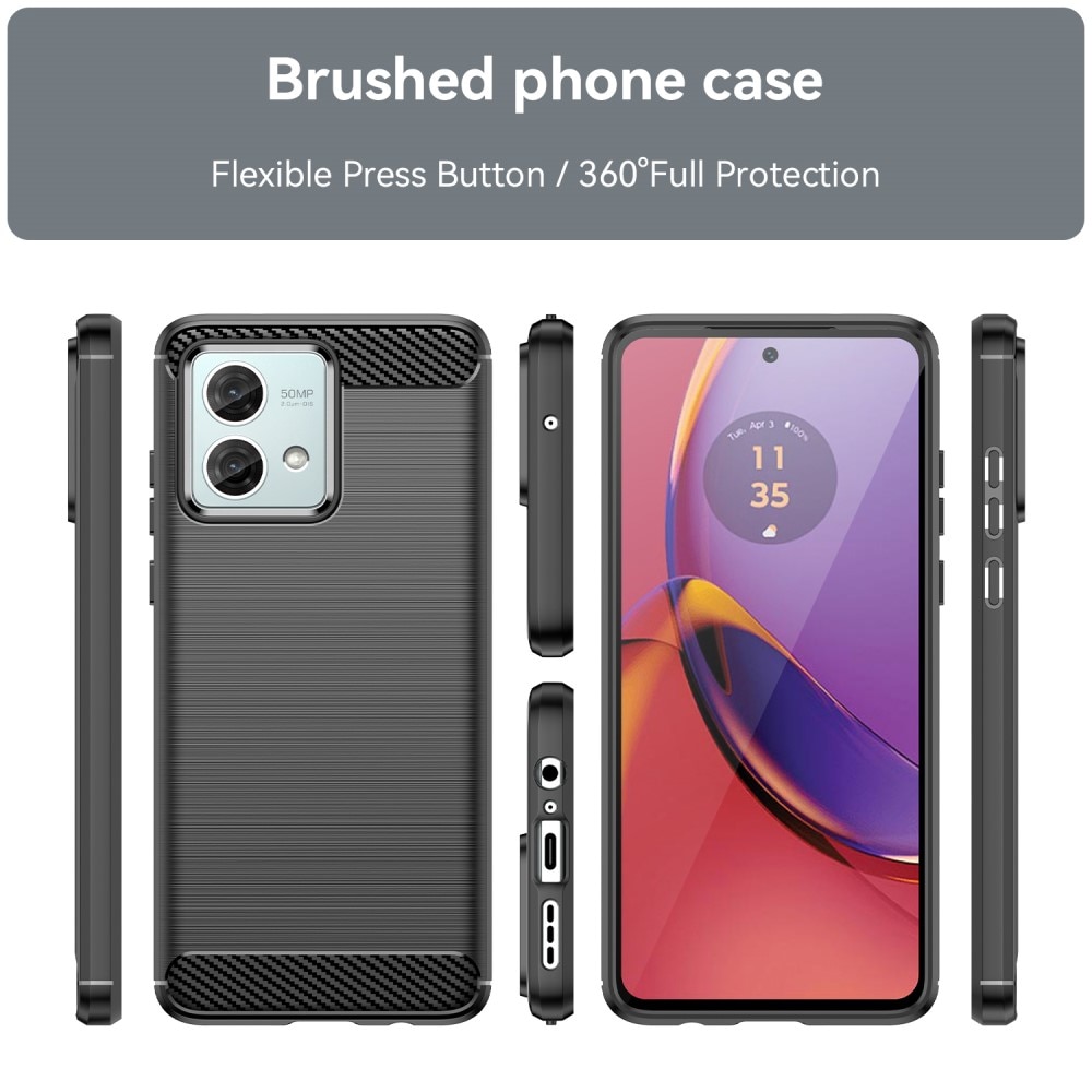 Motorola Moto G84 Hülle TPU Brushed Schwarz